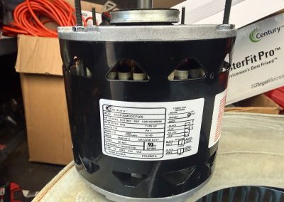 Century electric motor showing a technical specification label and wiring diagram.